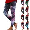 Женские модные облегающие эластичные повседневные брюки для йоги с принтом и эластичной талией