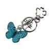 Elegant Butterfly Star Pendant Keyrings Unique Butterfly Pendant Keychain Beaded Phone Anti-Lost Chain Hangings Jewelry