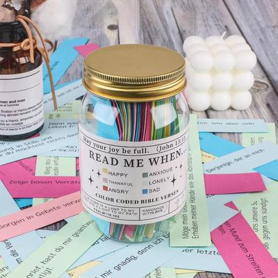 Заметки из Библии Банка стихов из Библии Креативные христианские карточки в банке для эмоций и чувств