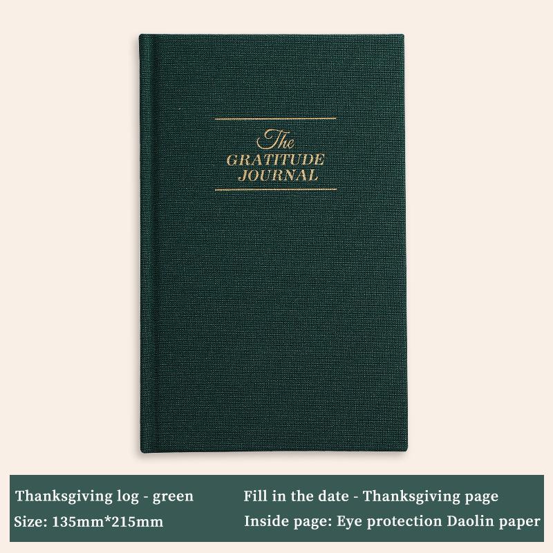Change Original Daily Gratitude Journal Spiral Binding Fabric Cover 100 Sheets SYC for Happiness Mindfulness Reflection