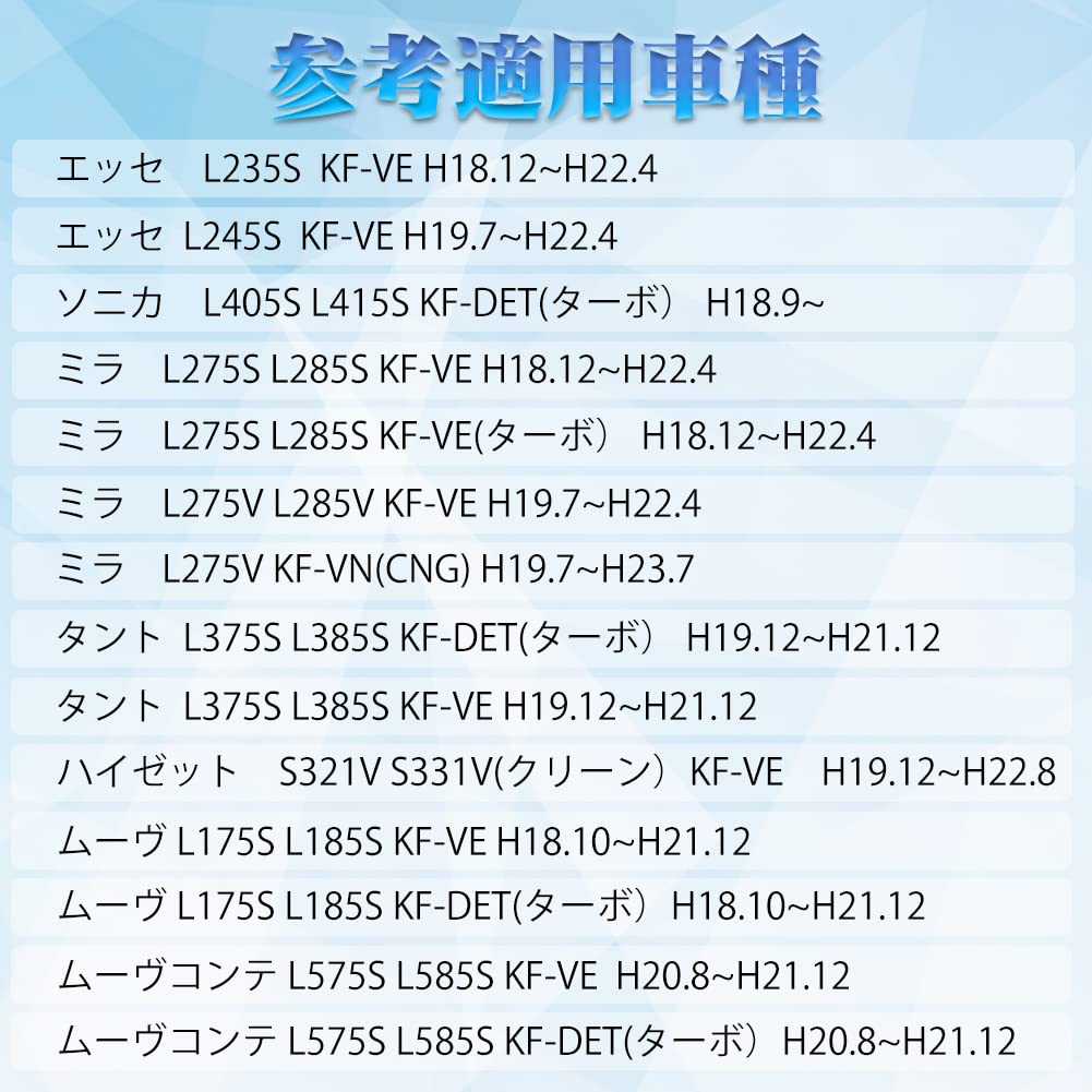 Ignition Coils for Daihatsu Move L175S Mira L275S Tanto L375S Sonica L405S Move Conte L575S Engine Set of 3 19500-B2040 19500-B1010, L185S, L285S,