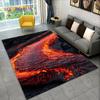 3D Volcano Lava Magma Area Rug Large,Carpet Rug for Living Room Bedroom Sofa Doormat Decoration,Kid Play Non-slip Floor Mat Gift