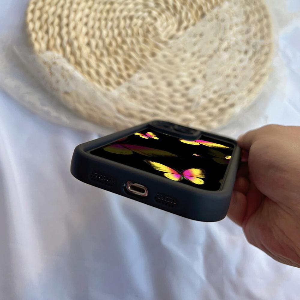 Мягкий чехол из ТПУ с ангельскими глазками для Samsung A05 A04 A10 A30 A13 A23 A53 A14 A24 A34 A54 A15 A25 A35 A55 S20 S23 FE S24 Ultra Ae64 с изображением бабочки и цветка