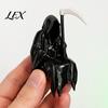 Unique Home Office Decor 3D Printed Grim Reaper Statue with Coffee & Sickle, Gothic Desk Decor, Dark Art Figurine for Bookshelf Ornament Ornaments