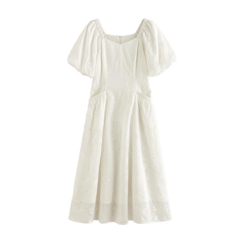 Chuyu Women's Embroidered Lyocell Sweetheart Neck Dress