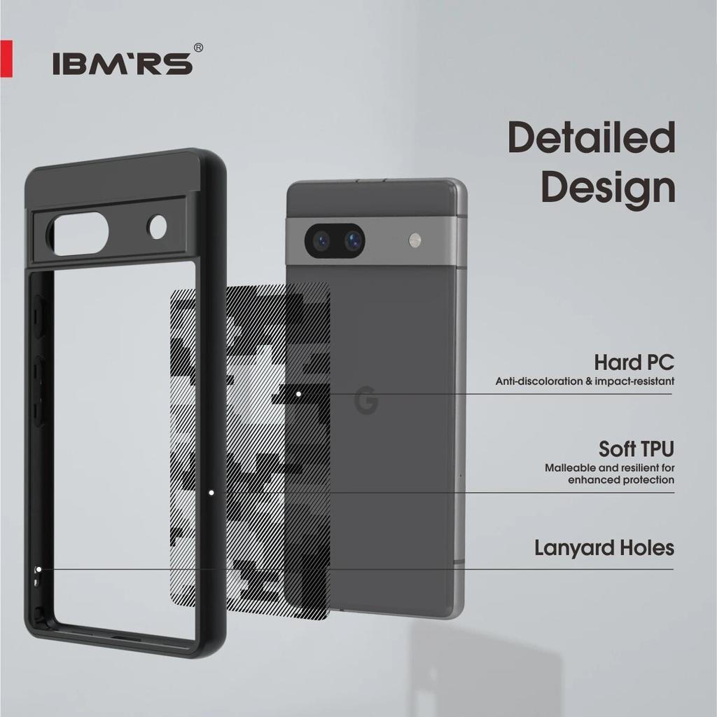 (В комплекте ремешок на запястье)Чехол для Google Pixel 7a, камуфляжный чехол для ПК с жесткой задней панелью, мягкими краями, подушкой безопасности, ударопрочный, прозрачный, деловой чехол для телефона