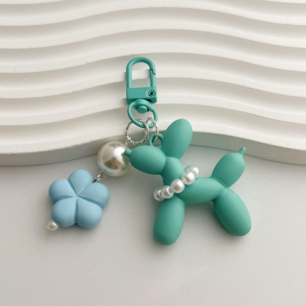 2pcs Cute Cartoon Acrylic Frosted Balloon Dog Keychain Y2K Girl Dopamine Accessory Bag Decoration Headphone Case Pendant Car Keychain