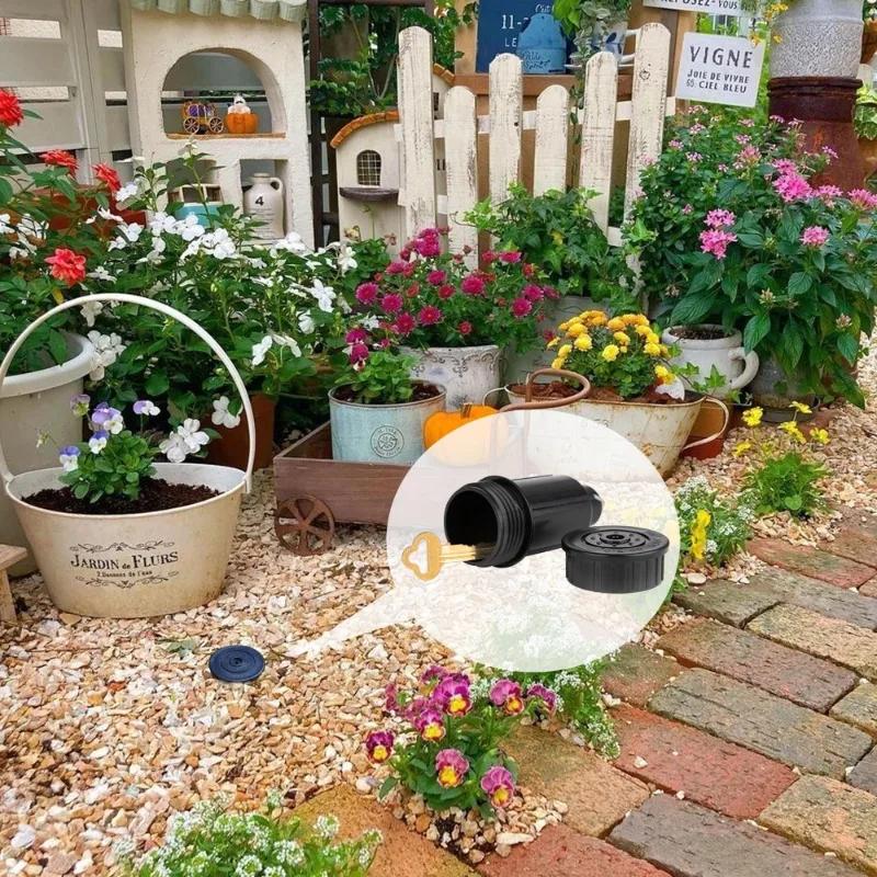 Hide A Key Cash Hidden Box Sprinkler Head Money Safe Outdoor Garden Yard Hiding Vault Case Waterproof Corrosion Impact Resistant