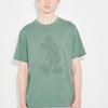 Uniqlo X Коллаборация с Disney Весна/Лето 23 Футболка унисекс с графическим принтом Микки Мауса, круглый вырез, зеленая 458601-53