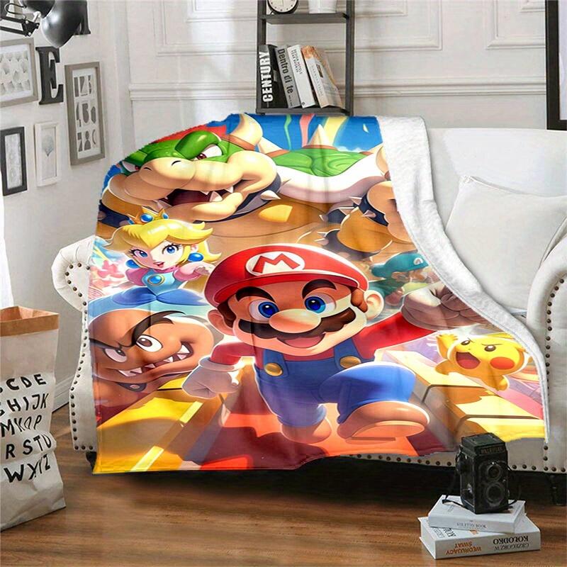 1 шт. Super Mario Bros. Плюшевое одеяло - Мягкое и уютное для всех сезонов, Отличный подарок!B06013m