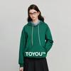 Women's Loose Fit Embroidered Hooded Sweatshirt