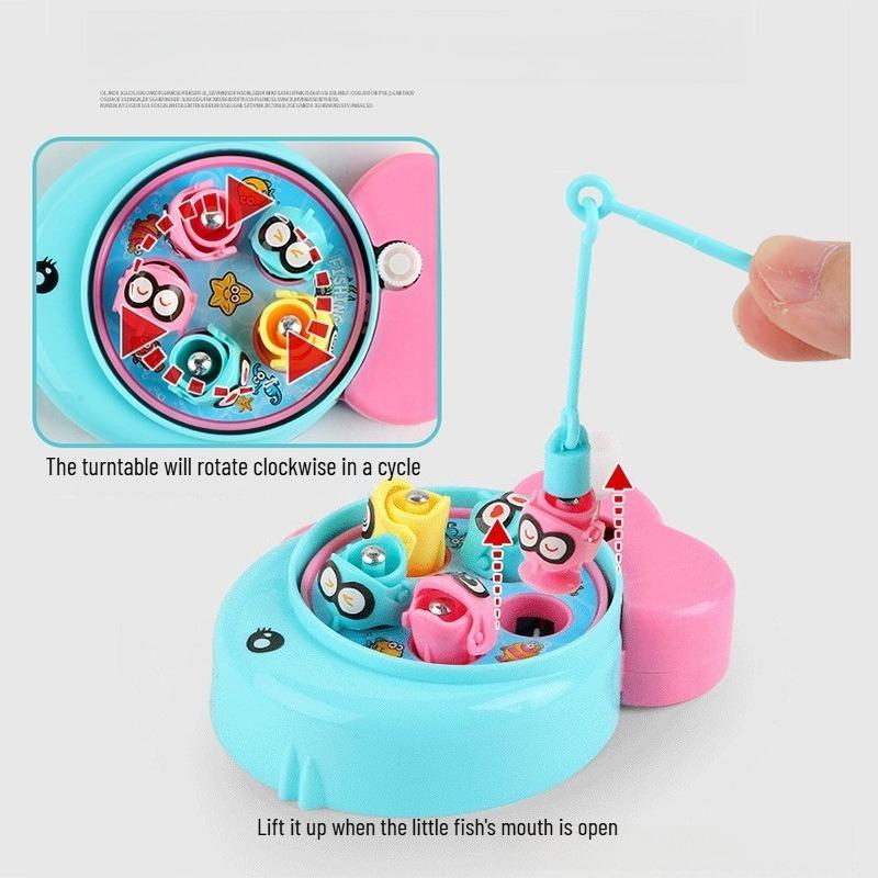 1 УПАКОВКА заводной рыболовный набор, игрушка-крученое яйцо, мини маленькая игровая консоль для рыбалки, детское родительско-детское взаимодействие