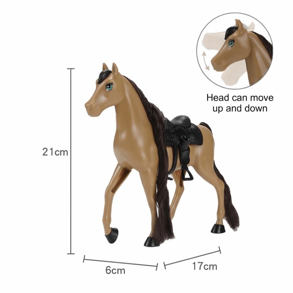 Movable Head Horse Model PVC Toy Pony Figurine New Fantasy Horse Toy For Playing House
