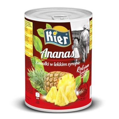 Ананасы кусочками в сиропе 565г/340г
