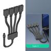 Разветвитель USB C на 4 USB 2.0 Кабель для Зарядки и Передачи Данных Совместим с Ноутбуками, Планшетами и Игровыми Консолями