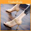 Модные женские сандалии с открытым носком на тонком каблуке для повседневной летней носки