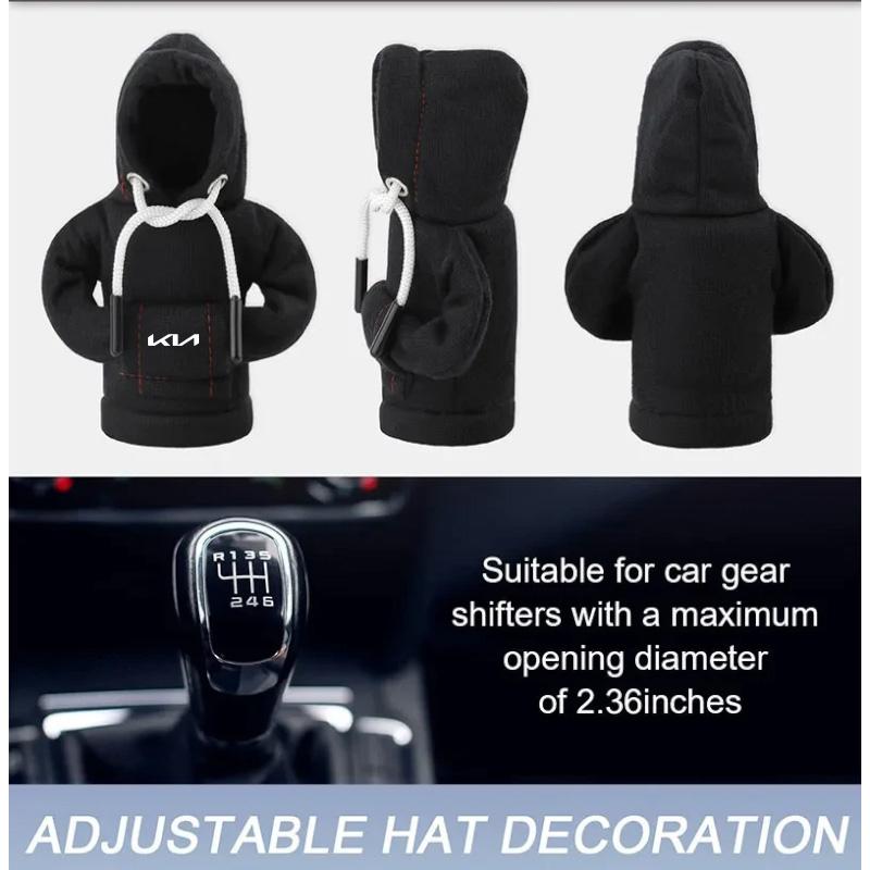 AEE1 For Kia Morning Picanto Rio Stonic Sportage Ceed Optima Forte 5 Car Logo Knob Cover Manual Handle Gear Mat Gear Shifting Hoodie