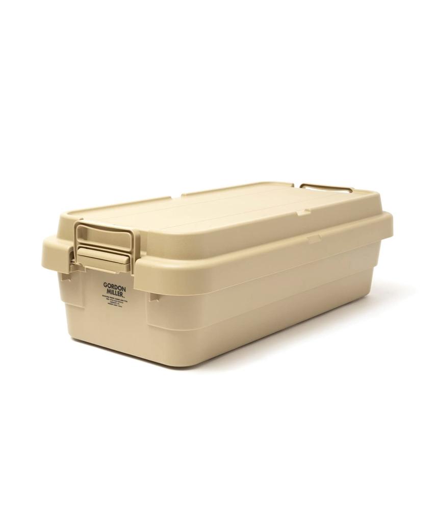 GORDON MILLER Car 40L Stacking Trunk Cargo Storage Box Organizer Coyote Beige with Lid Outdoor Sitting Large Capacity 1680033