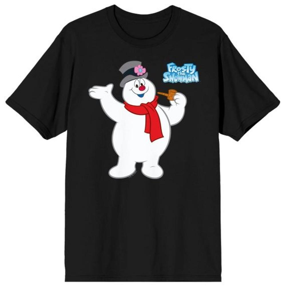 Frosty the Snowman Black T-Shirt, cute snowman Christmas Shirt Q12453 Unisex T-Shirt