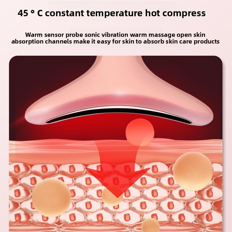 Массажер для шеи Уменьшение ширины шеи Уменьшение ширины носогубных складок Укрепление Улучшение контура лица Постоянная температура Горячий компресс Омоложение кожи