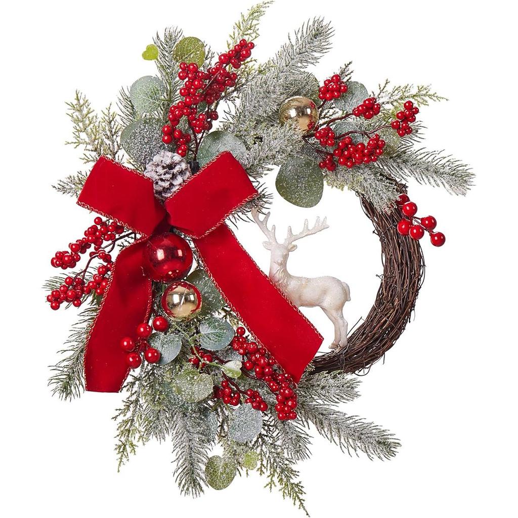 2026 New Christmas Wreath Door Hanging Holiday Flower Decoration