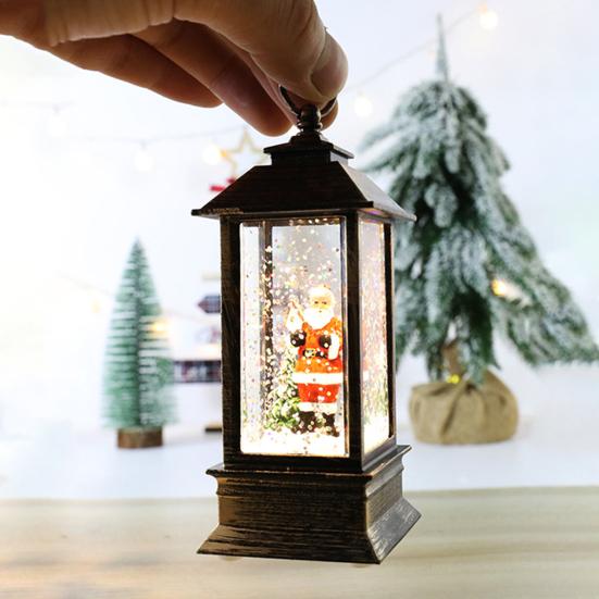 Ветровые огни в рождественском стиле, мультяшная модель Санта-Клауса/Снеговика, создающая атмосферу, подвесные рождественские фонарики