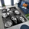 Ковер с персонажами ужасов S-Scream Ghost Face для спальни, гостиной, дивана, домашний придверный коврик для декора, большой детский игровой нескользящий коврик для пола