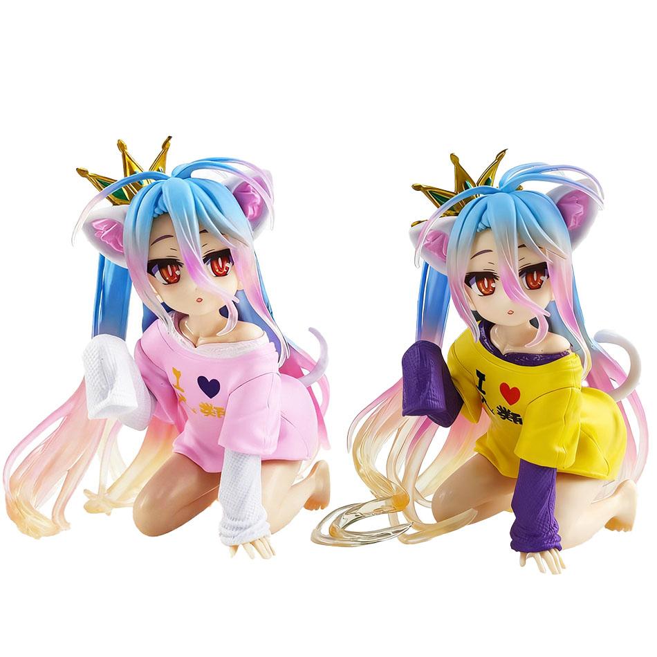 Новая аниме фигурка No Game No Life, настольная, милая, с ушками кошки, Широ, фигурка действия, украшения для комнаты, ПВХ, модель для коллекции взрослых, куклы, игрушки