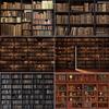 Винтажная книжная полка – Декор стены для фотографии, Идеально для фотостудии и Фотообои-Декорация