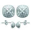 [L6707] - Silver 'Sissi' Silver Earrings (rhodium-plated) - 7x7 Mm