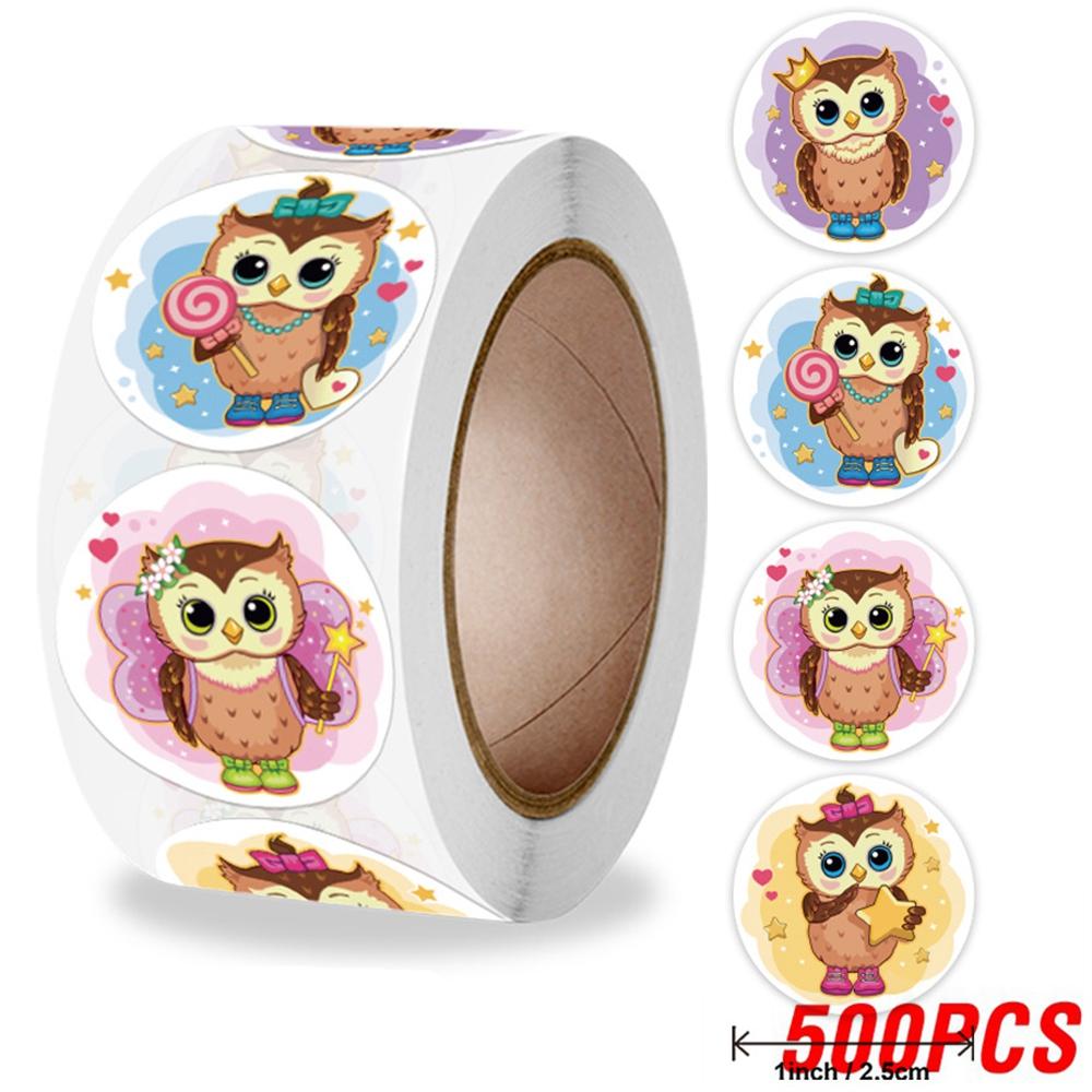 100-500 шт., наклейка с единорогом из мультфильма, детская наградная наклейка, подарочная декоративная этикетка, поощрение учителя, студенческие канцелярские наклейки