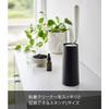 Yamazaki Tower Adhesive Cleaner Stand, Large, Vertical, Black, Approx. W7.5 x D7.5 x H17cm, for Clothes, Mini Storage Case, Suitable for Entryway, 456