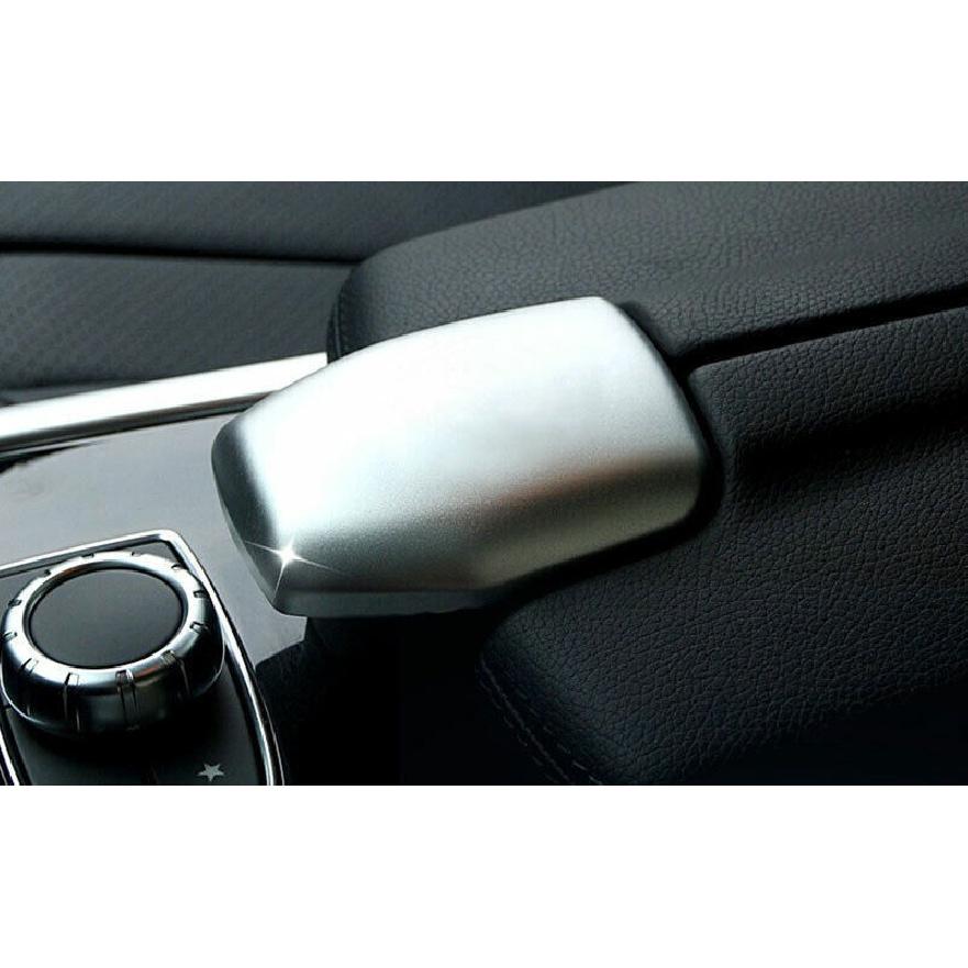 Aluminum Silver Middle Console Armrest Box Cover Trim For Benz E-Class 2012-2015