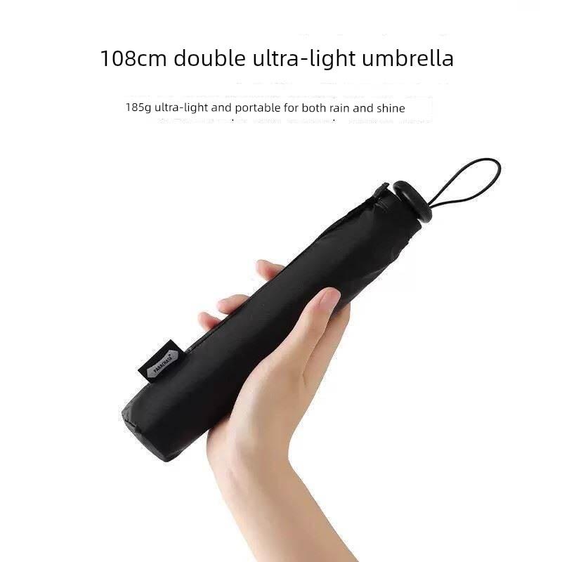 Carbon Fiber Umbrella, Light Luxury Carbon Fiber Frame, Large Size, Ultra-Light Sun Protection Umbrella, Dual-Use for Sun and Rain, Black Coating