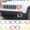 ABS Car Front Head Light Lamp Decoration Cover Trim Stickers Accessories For Jeep Renegade 2016-2018 Auto Exterior