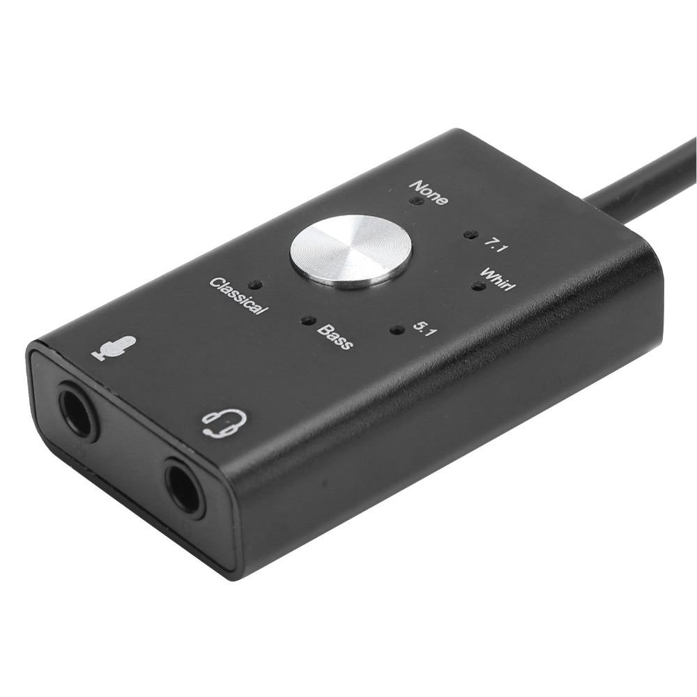 7.1/5.1 Surround Channel TypeC to Audio Sound Card USB Audio Adapter Music Playback