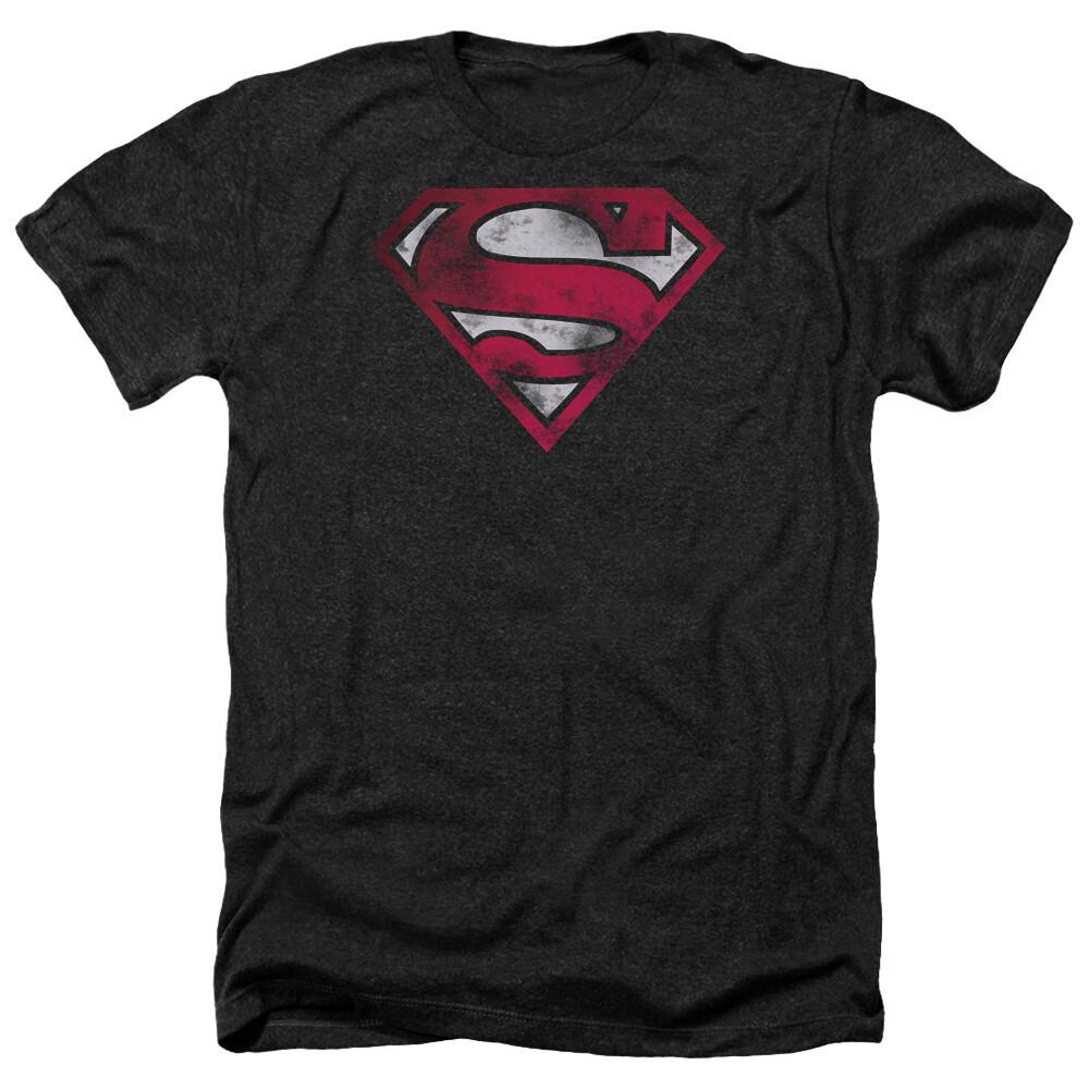 SUPERMAN WAR TORN SHIELD Licensed Adult Men039;s Heather Tee Shirt SM-3XL Unisex T-Shirt