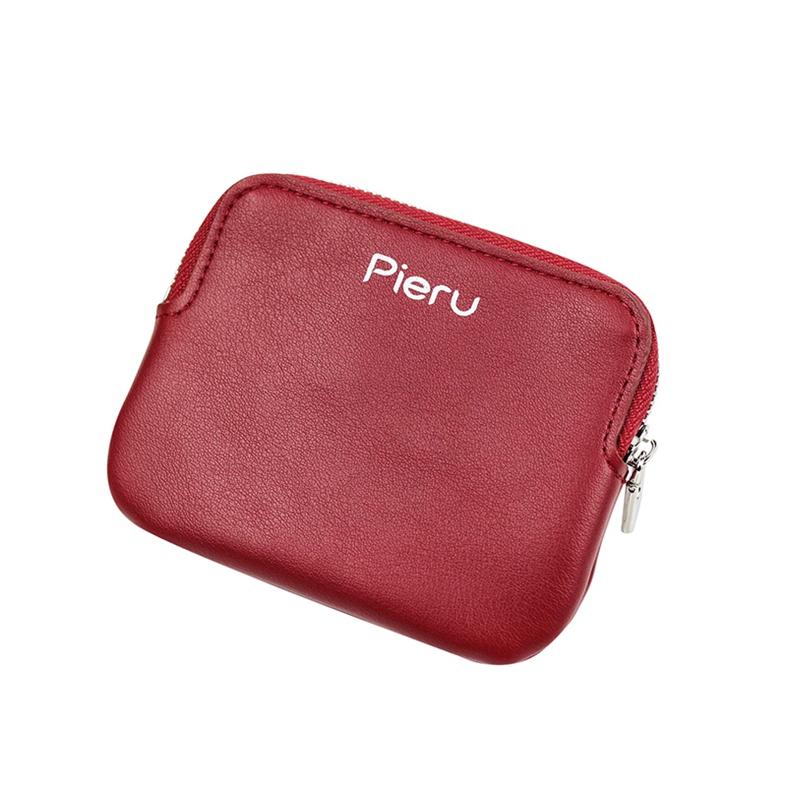 Портативный кожаный мини-многофункциональный чехол для ключей с монетами, однотонный кошелек-клатч на молнии