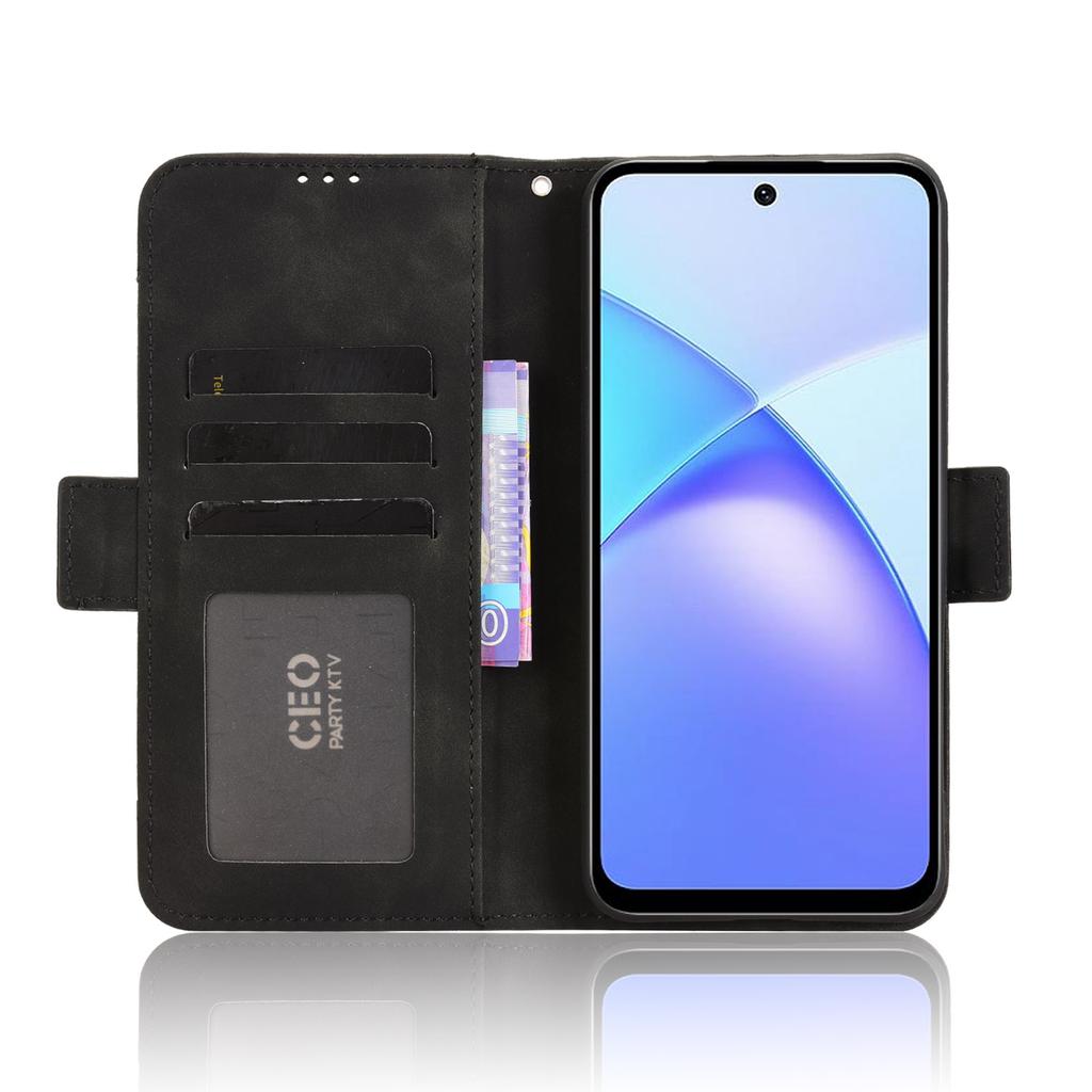 For TECNO Pop 10/Infinix Smart 10 Leather Case Phone Wallet Cover with Multiple Card Slots