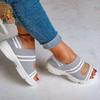 Large Size Fly-woven Sandals Women's Summer Explosion In 2025, Lightweight Fly-woven Wedge Heel Sandals Women's Polyurethane Sole