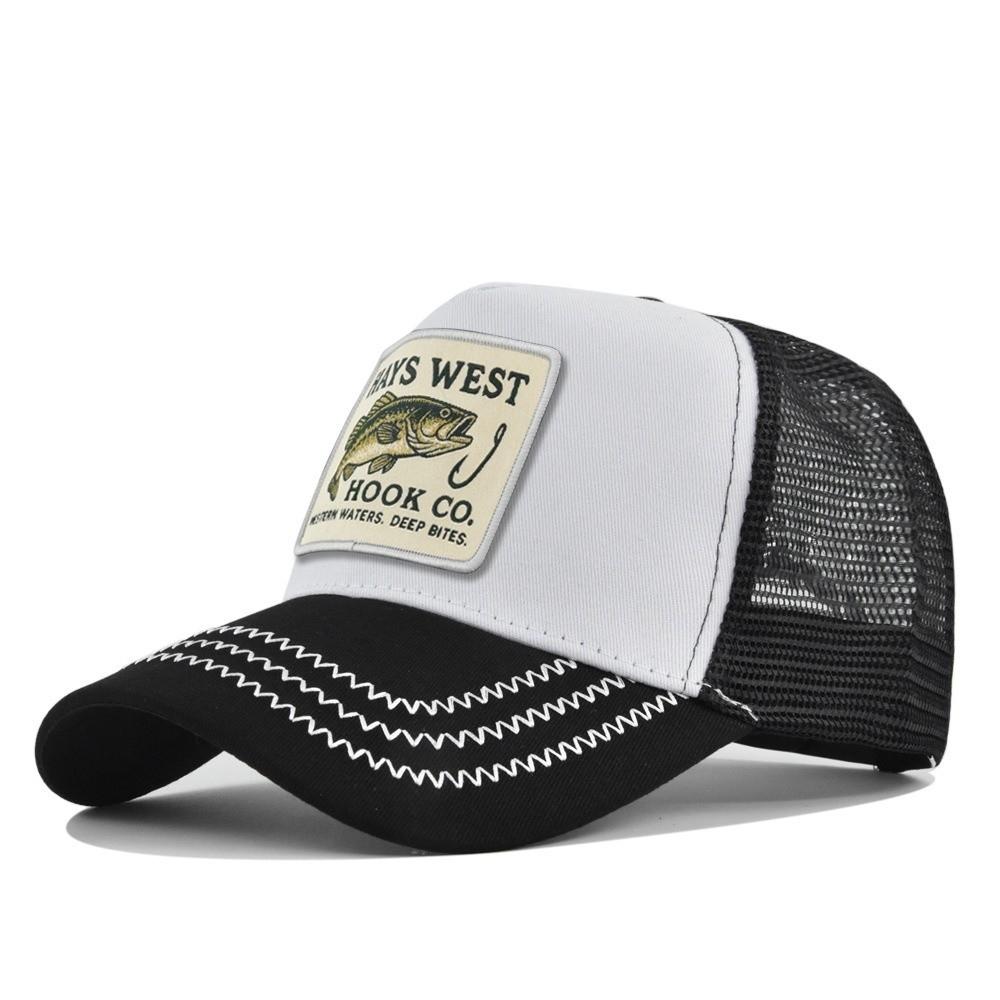 High Quality Outdoor Fishing Snapback Embroidery Design Mesh Hat Fishing Trips
