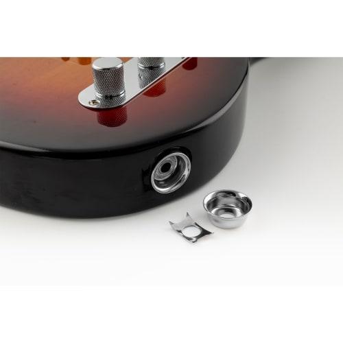 Musiclily Pro Steel Vintage-Style Telecaster Jack Plate for TL Electric Guitars, Chrome