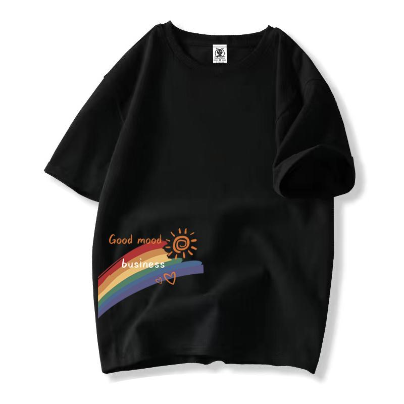 Unisex T Shirt for Women Korean Fashion Loose Teen Oversized Plus Size Tops Printed Graphic Om