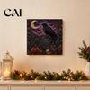 Handmade Fall Craft Supplies Halloween Ghost Pearl Painting Kit, 3D Art DIY Spooky No Mess Crafting Activities Cute Cat Crow Kit for Adults,