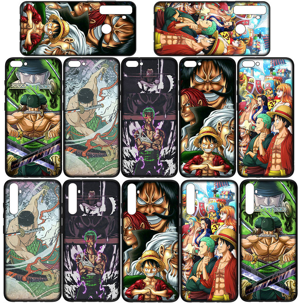 For Samsung Galaxy S24 S23 iPhone 16 15 14 Xiaomi Redmi Note 13 12 11 8Plus 9 Pro Max X XR Phone Case Lovely Roronoa Zoro One Piece Luffy OPPO Huawei