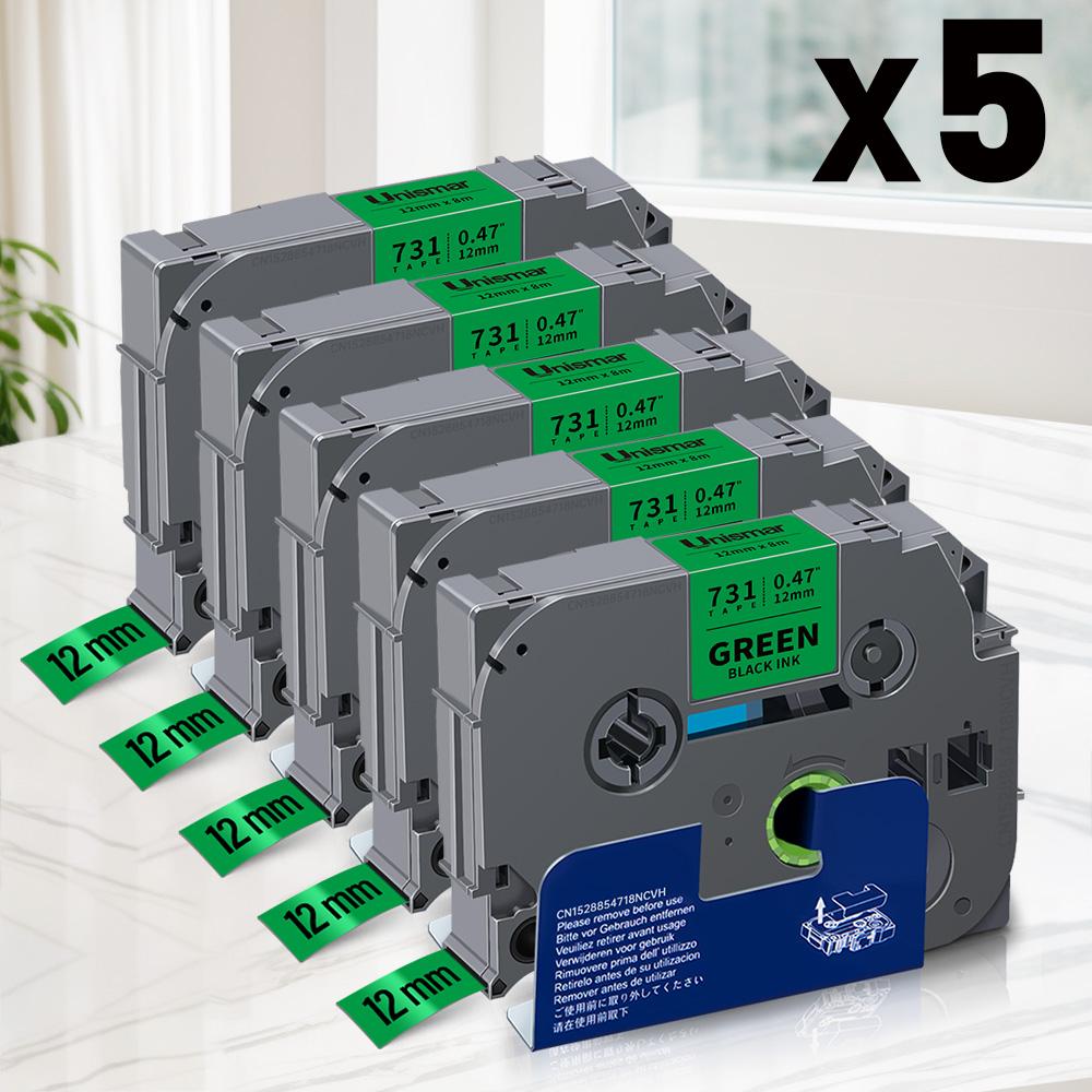 5PK/10PK 6/9/12mm TZe231 Compatible for Brother P-touch TZe221 TZe211 TZe-White-Tape Lamination Label for Brother PTH110 Printer