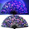 Kung Fu Fan UV Ink Printing Fluorescent Fan Bamboo Fans Wedding For Festival,Dance,Party, Chris Q4D9