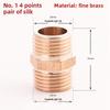Brass Pipe Hex Nipple Fitting Quick Coupler Adapter 1/8 1/4 3/8 1/2 3/4 1 Male To Male Thread Water Oil Gas Connector