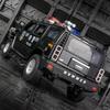 Моделирование H2 Полицейская машина Модель сплава Автомобиль Украшения Back Force Звук и свет Игрушечная машина общественной безопасности Дети