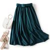 Spring Women Long Pleated Skirts Maxi Tulle Skirt CHIC Stylish Midi Skirt High Waist Elascity Casual Party Skirt